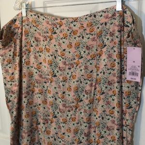 Wild Fable Plus Lightweight Pink Floral Skirt with Slit